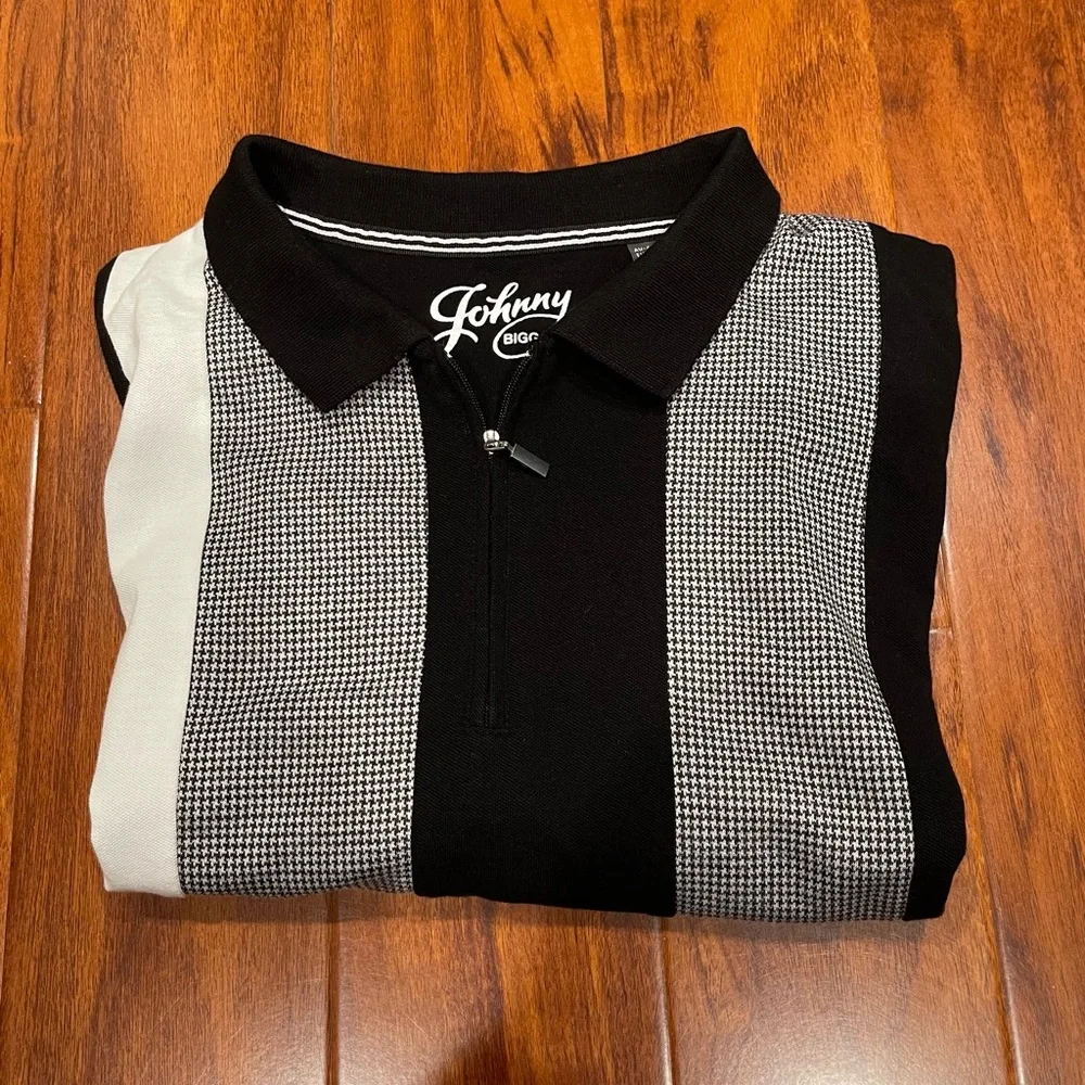 Stylish Black Polo Shirt with White Accents - Picture 7 of 10